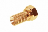 F-Stecker 4mm fr Koaxialkabel, vergoldet