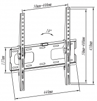 LCD TV-Wandhalter fr Bildschirme 32-55